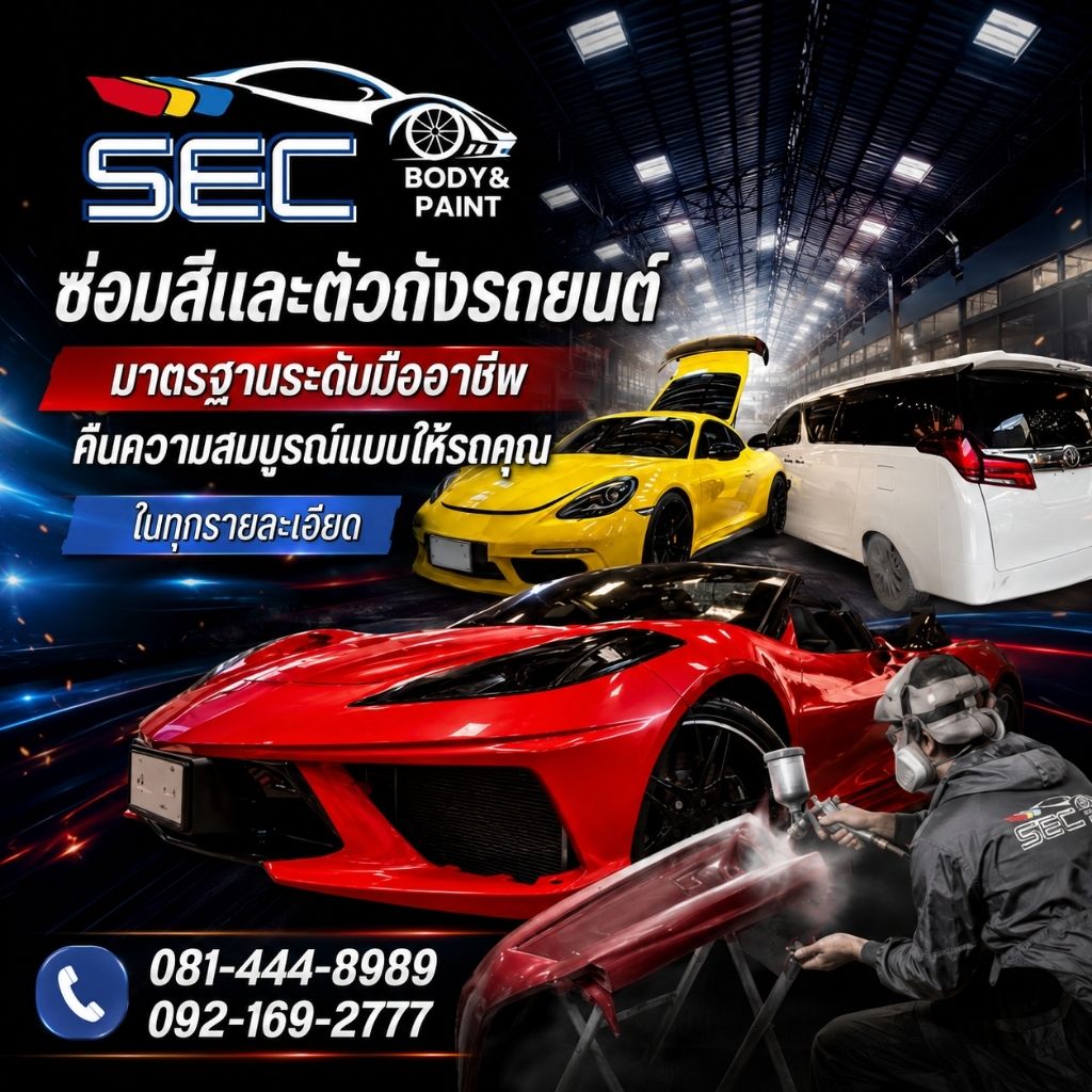 อู่ซ่อมตัวถังซ่อมสีรถซุปเปอร์คาร์ 